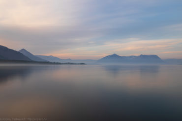 Рассвет на озере Лама, плато Путорана