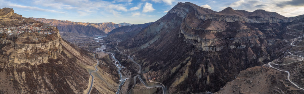 Гуниб и горы Дагестана с квадрокоптера