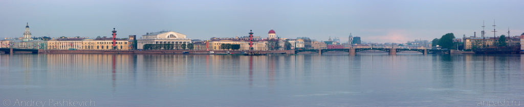 Панорамное фото, стрелка Васильевского острова