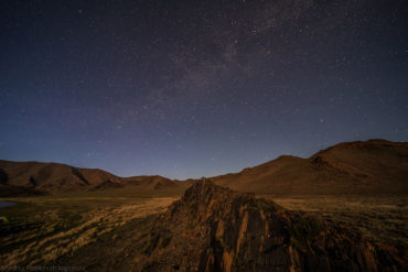 Монголия, звёздное небо, ночной пейзаж