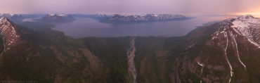 Панорама из долины реки Кыгам на озеро Лама. Плато Путорана.