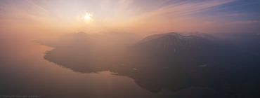 Плато Путорана, панорама от озера Лама в сторону гор Микчангда