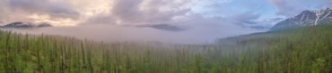 Озеро Лама под облаками, плато Путорана