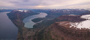Озеро Лама, Капчук и плоские горы плато Путорана.