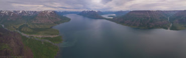 Панорама озера Лама от Омон-Юряха до Капчука.