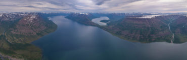 Озеро Лама от Омон-Юряха на запад. Плато Путорана.