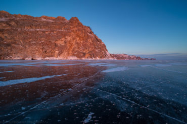 Лёд Байкала, рассвет
